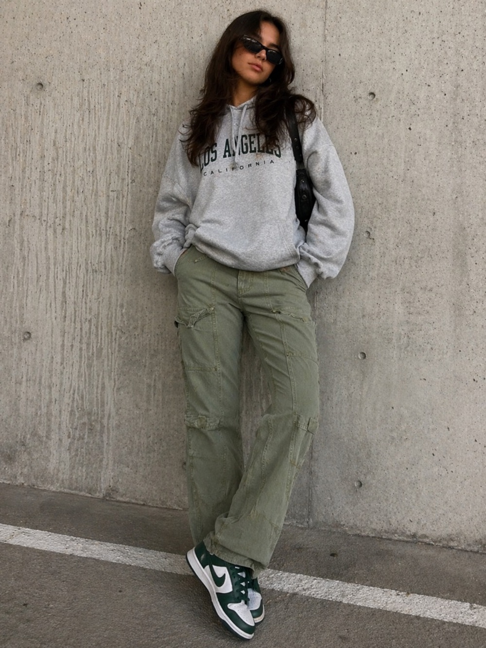 Love Trends Green Cargo Pants Utility Straight Leg Y2K Small